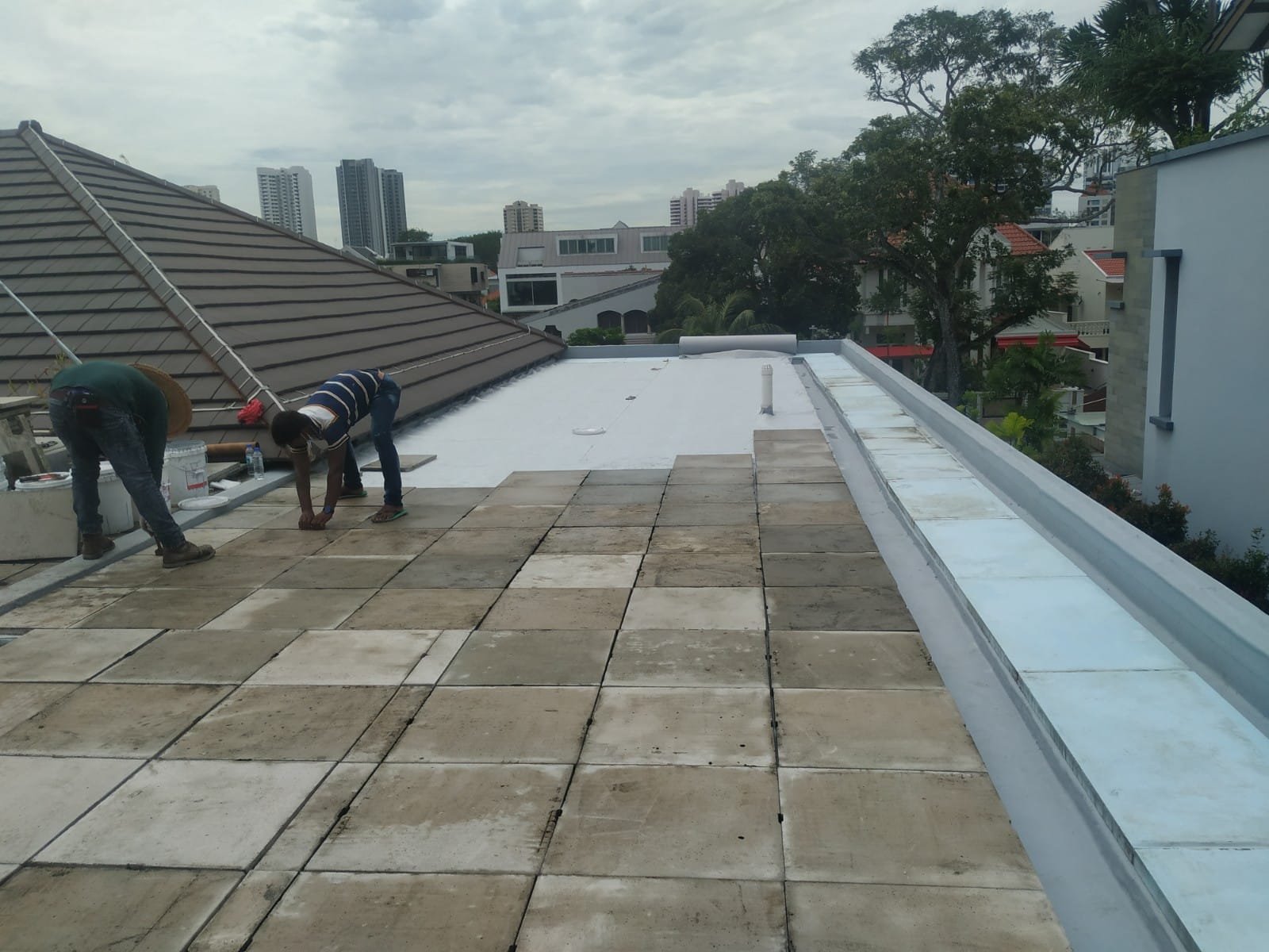 Tile roof setting services
