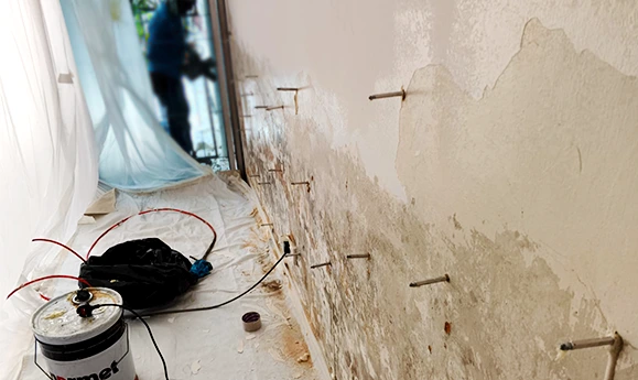 PU injection for leakage repair