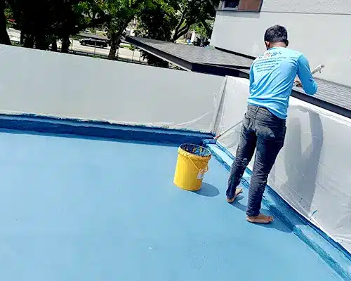 Applying the chosen waterproofing solution