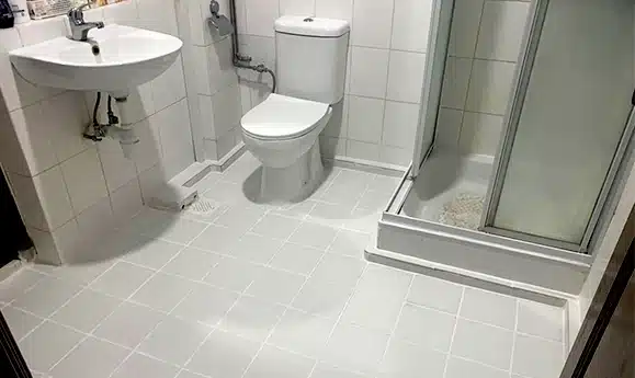 Condominium toilet waterproofing
