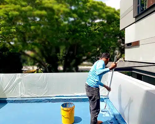 Poor installation of roof waterproofing