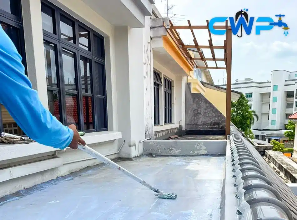 Paint onto the balcony floor