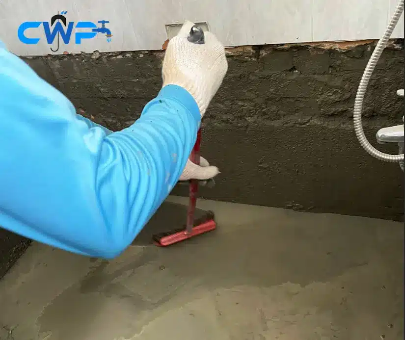 Cementitious floor waterproofing