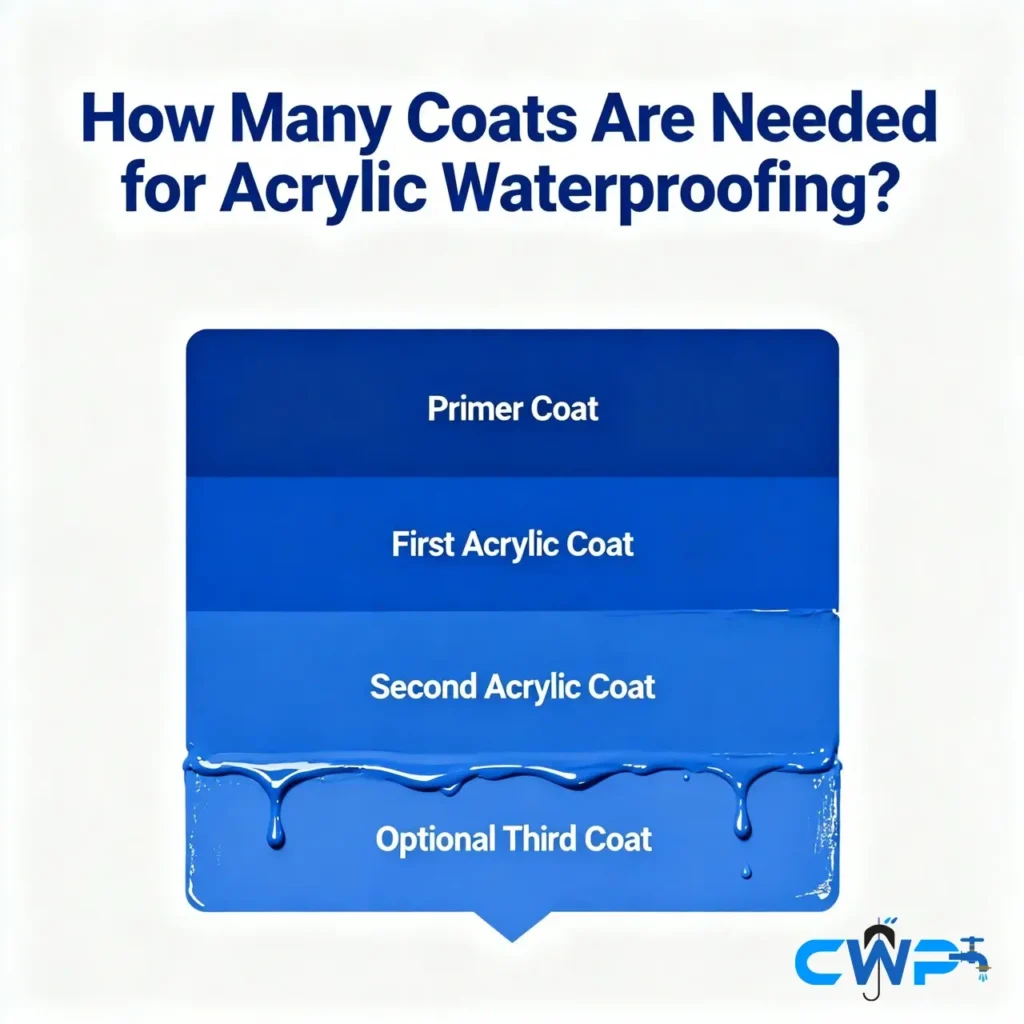 Acrylic waterproofing coats
