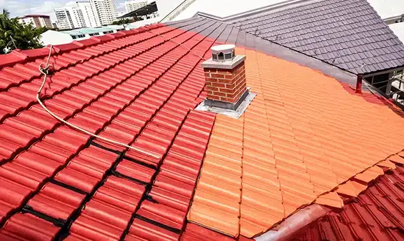 Chimney and stack maintenance in rope access service