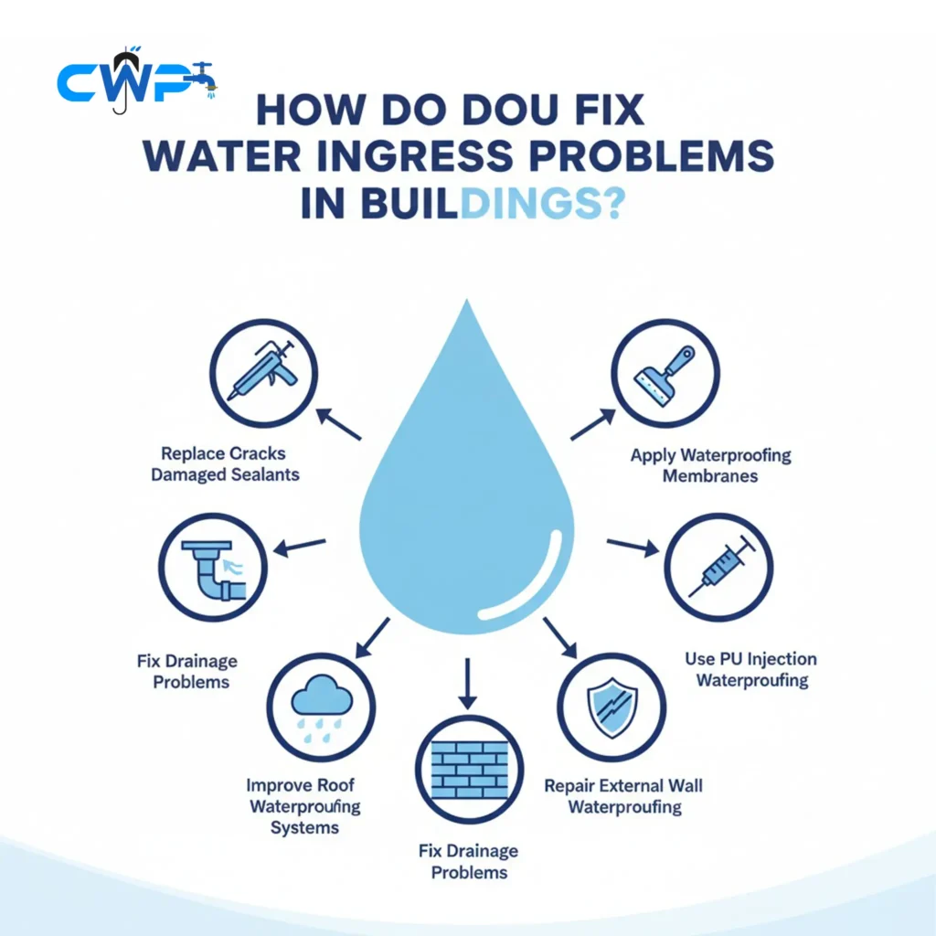 Fix water ingress problems in buildings
