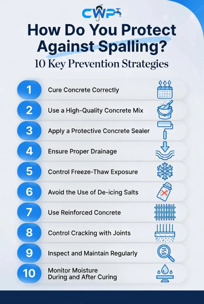 Key prevention strategist of spalling