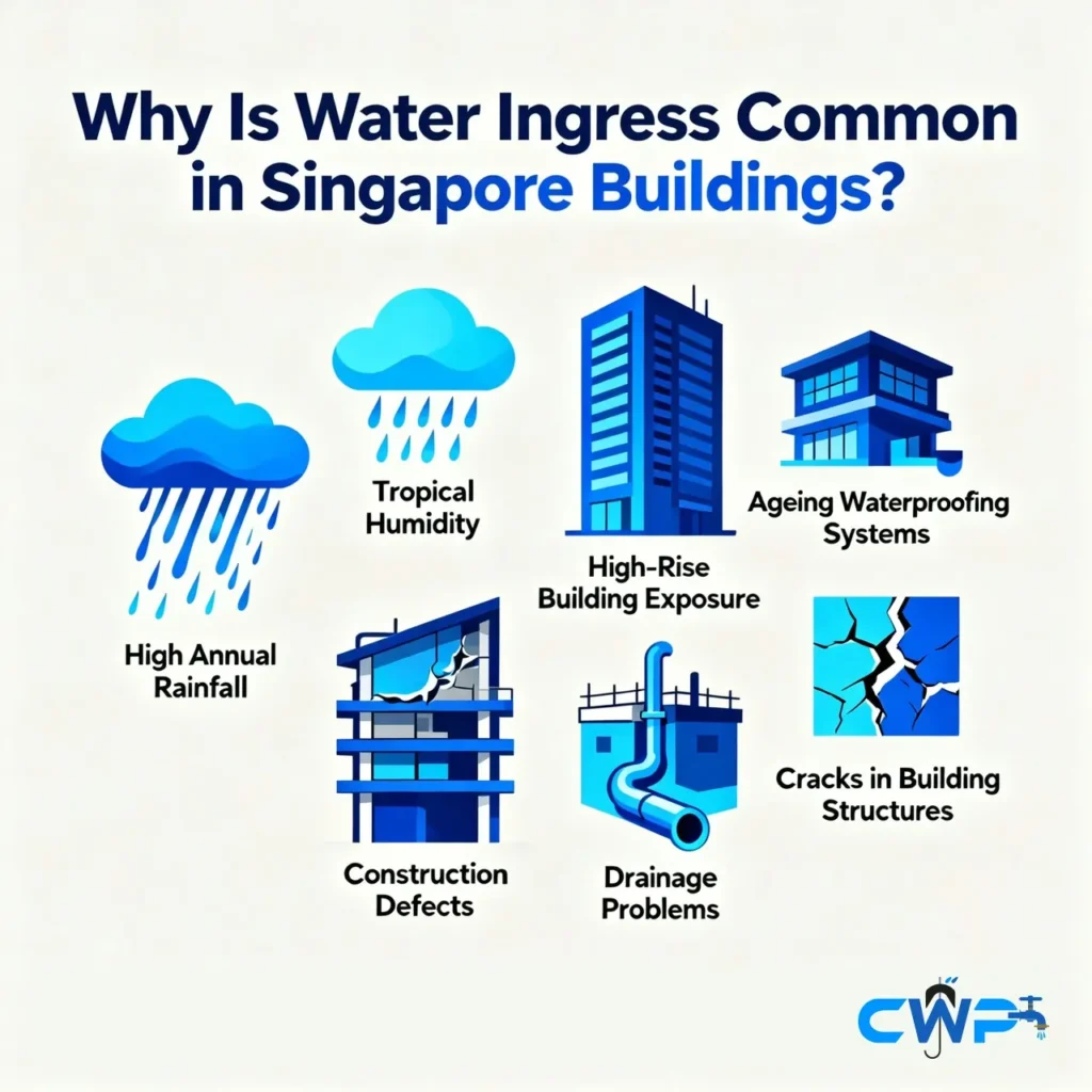 Main reasons for water ingress in singapore