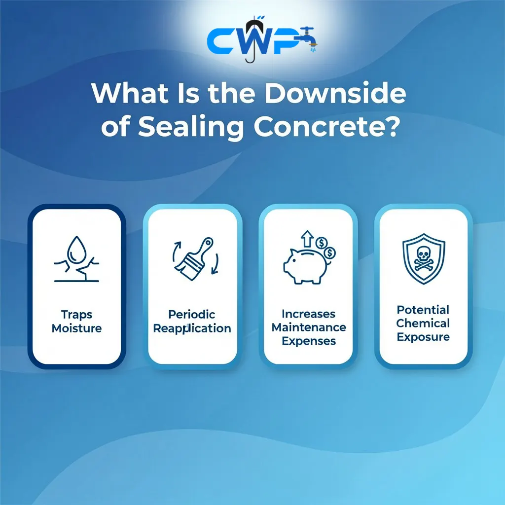 The downside of sealing concrete